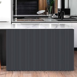 BESTORI Cabinet Curtains for Shelves Privacy Closet Curtain Dust Proof Hook & Loop Under The Sink Curtain for Kitchen Storage Room Black, 27.6" W x 35.4" L (Pack of 1)