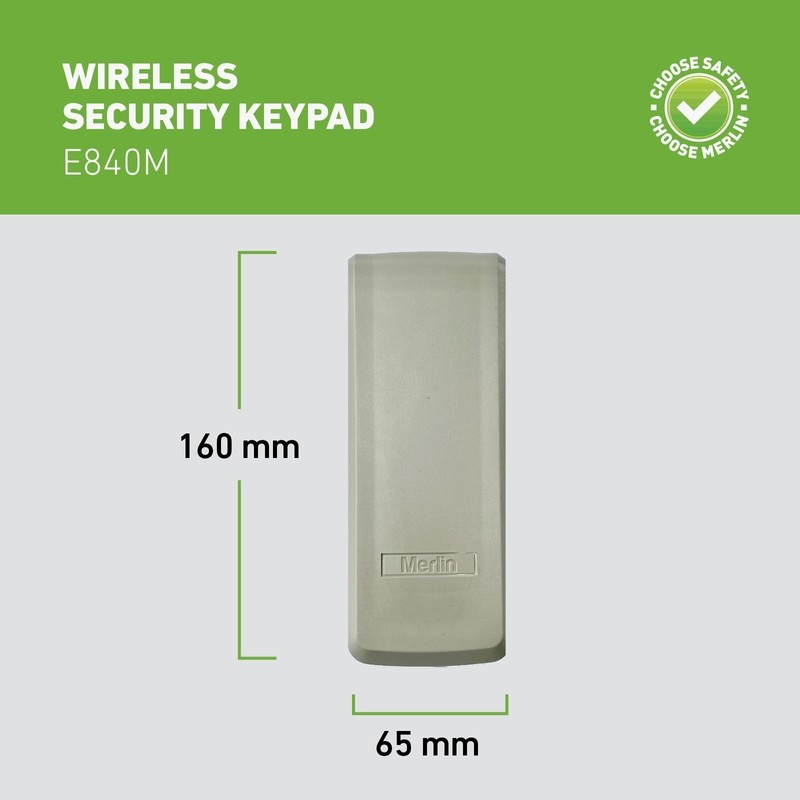 Merlin E840M Wireless Keypad Garage Door Opener, Security+ 2.0 Keyless