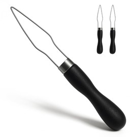 2pcs Button Hook Assist Device with Easy-Grip Handle for Shirts, Coats, Dresses - Ideal Button Aids for Arthritis & Limited Dexterity Black