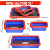 deepredcoast Collapsible Magnetic Parts Tray Set, 3 Pcs Silicone Magnetic