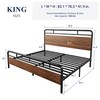 Allewie King Size Platform Bed Frame with Wooden Headboard and