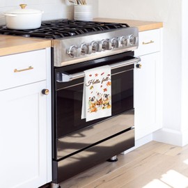 ERYBHKRTYH Fall Frenchie Kitchen Towels - French Bulldog Gifts Waffle Decorative Dish Towels, Frenchie Mom Gifts Hand Towelm, Frenchie Gifts Tea Towel, 16 x 24 Inches