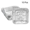 sourcing map 10pcs Aluminum Foil Pie Pan 6.3" Square Disposable
