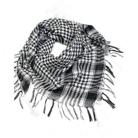 Toumett Black And White Windproof And Warm Scarf,Fashionable Hundred Men And Women Scarf,Keffiyeh Headscarf,Palestinian Scarf,Wrap Unisex