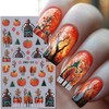 2 Sheets Fall Nail Stickers for Nail Art 5D Self-Adhesive