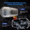 DYSO 2PCS UTV Side Rear View Mirrors w/ Light for