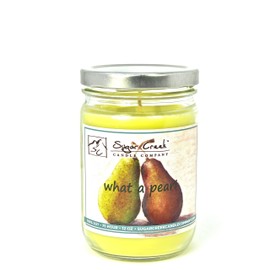 What a Pear! (Amazing Juicy PEAR!!!)-100% Soy Wax Candle. Soy Candles Burn Cleaner ~ Longer ~ Non-Toxic ~ The Original 100% Yinzer Made in USA. Gift for Any Occasion