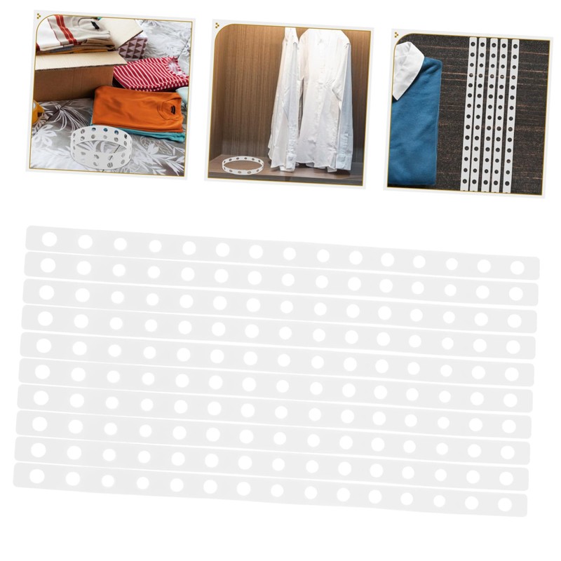WHAMVOX Space-Saving Porous Plastic Clothes Rack 12pcs Hanger Strips Pant