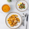 LERATIO Ceramic Dinnerware Sets for 6, High Edge Stoneware Plates