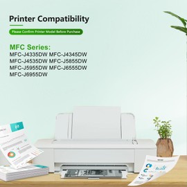 zyixnxk LC406XL Ink Cartridges for Brother Printer Compatible with Brother MFC-J4335DW MFC-J5855DW MFC-J4535DW MFC-J6555DW MFC-J6955DW Printer 4 Pack (21000 Pages)