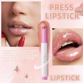 Clubday Hydrating Tinted Lip Balm Natural Lip Plumper Gloss, Lightweight Moisturizing Lip Care-06