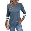 EADINVE Women Crewneck 3/4 Sleeve Tops Fall Casual Color Block