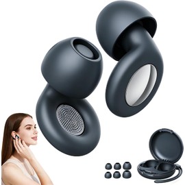 Tapones Auditivos para Dormir, Ear Plugs Lavable y Reutilizable, Tapones Oidos de Silicona con 8 Earplugs y Caja (Azul Oscuro)