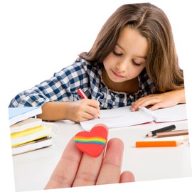 Operitacx Pack of 48 Heart Erasers Pencils Colouring Pencils Mini Eraser Award Erasers Drawing Accessories Decorative Erasers Cartoon Model Erasers Heart Shaped Students