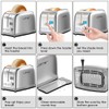 Lofter 2 Slicer Toaster with Bagel Function, Stainless Steel