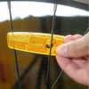 TDR 2PCS Bicycle Reflector Wheel Spoke Reflecting Warning Device Yellow