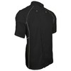 ChefsCloset Men's Clinton Snap Front Short Sleeve Chef Coat, Black