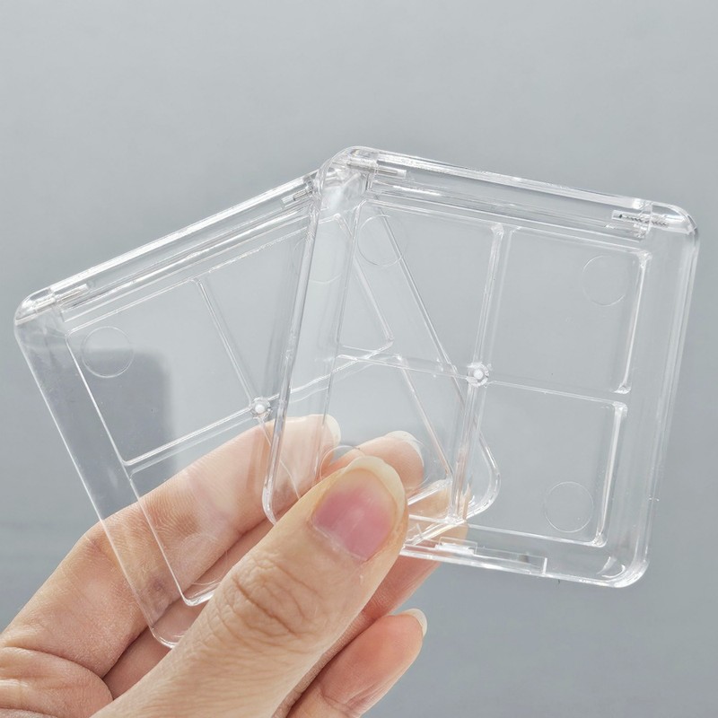 Globalon Clear 4-Pan Eyeshadow Lip Palette Empty Palette Case Compact