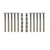 Furniture Connector Set, 10 Pieces Cabinet Connectors M6 with Cross