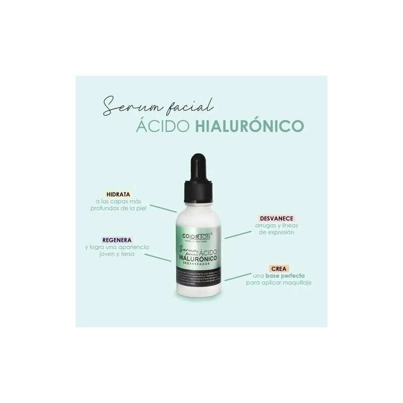 Colorton Serum Facial Acido Hialuronico Regenerador 30ml Normal Día/noche