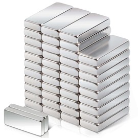 42Pcs Small Neodymium Magnets, 12x5x2mm Strong Fridge Bar Magnets, for Crafts, Muti-Use Flat Rectangle Magnet for Whiteboard, DIY, Miniature, Office