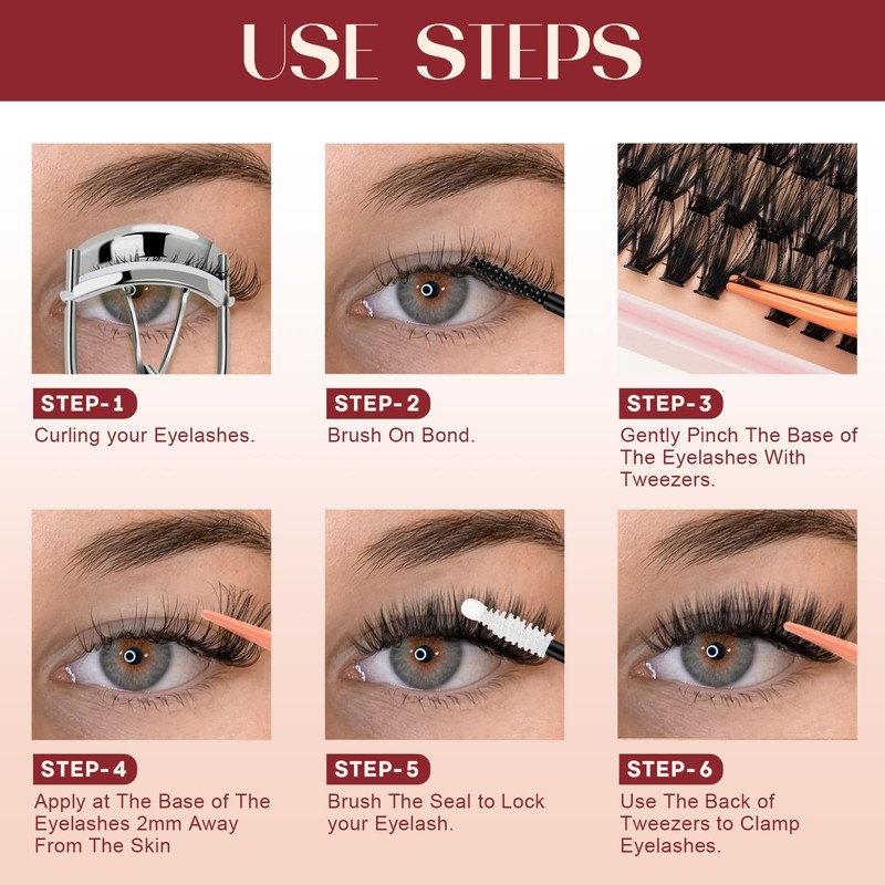 Higu clace Wimpern-Extensions,30D+40D+50D+60D Lash-Extension-Set, Wimpern-Extensions-Set-7-tage halt mit Applikator und Wimpernkleber