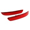 2x Red Lens Rear Bumper Reflector LED Fog Tail Stop