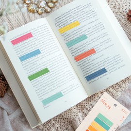 800Pcs Transparent Book Tabs, Aesthetic Sticky Notes Tabs Clear Book Annotation Tabs Pastel Index Tabs Plastic Sticky Tab Morandi Page Markers School Office Stationery Supplies for Highlighter Tabbing