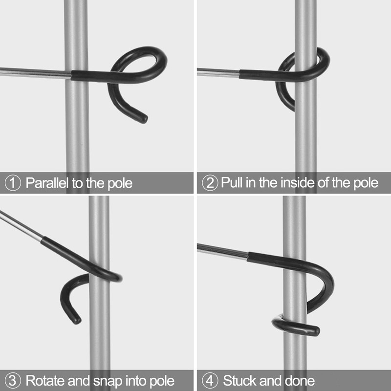 2 PCS Wrap Hooks Bird Feeder Pole Attachment Extra Feeder