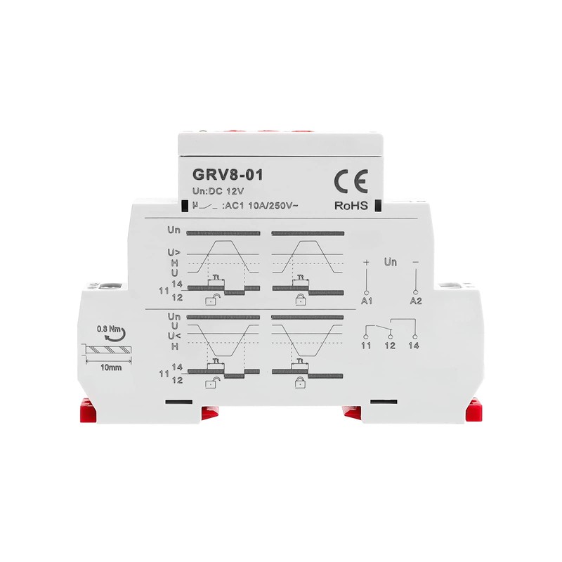GEYA GRV8-01 Single Phase Voltage Relay for Surge or Undervoltage