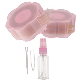 FRCOLOR Lace Invisible Double Eyelid Tapes Single- Sided Lace Mesh Breathable No Trace Waterproof Invisible Double Eyelid Tape Stickers Pink