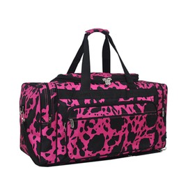NGIL Canvas 20" inch Duffle Bag (Hot Pink Cow- Hot Pink)