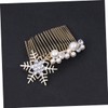 FOMIYES Hair Comb Snowflake and Rhinestones Alloy Insert Stylish Side