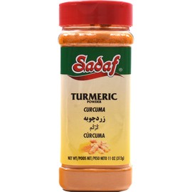 Sadaf Turmeric Powder - Premium Quality Turmeric Root Powder with Curcumin - Spice and superfood - Polvo de curcuma - 11 oz bottle