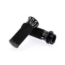 HDBUBALUS 1" 25mm CNC Handle Bar Grips Hand Grips Fit for Harley Touring Dyna Softail Sportster 883 1200 XL