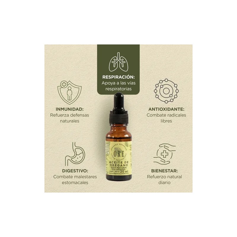 2 Pack Ore Aceite De Orégano 20 Ml Cu