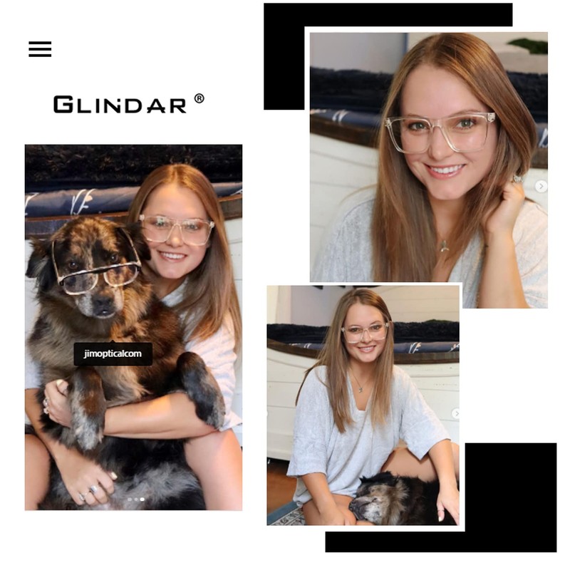 GLINDAR Blue Light Blocking Glasses for Women Men Oversized Square