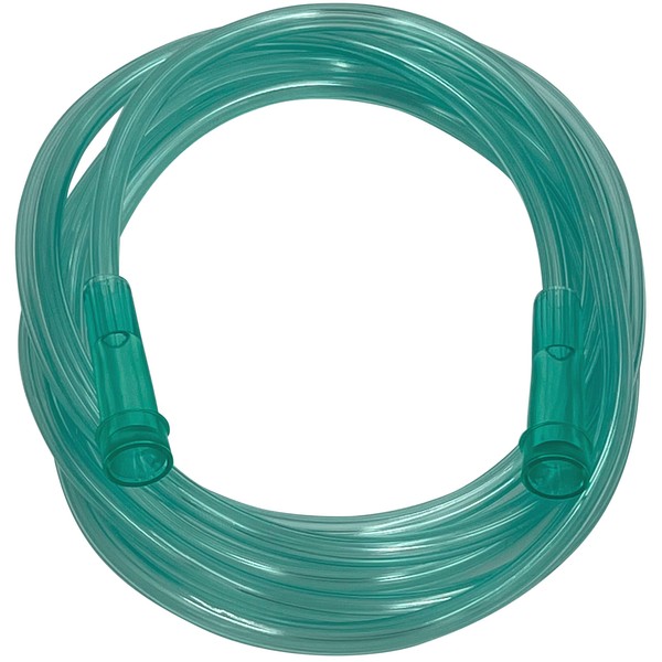 5pk 6.8Ft Green Crush Resistant Oxygen Tubing w/Standard Connectors