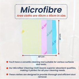 Hi-Shine 10 Next Generation Microfibre Cloth 40x40cm – Chemical Free Microfibre Cleaning Cloth for Glass, Glasses, Stainless Steel, Shiny Surfaces, Window Cleaning Cloths -Glass Cleaning Cloth Blue