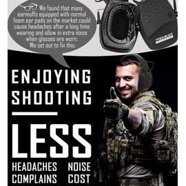 PROHEAR 036 Shooting Ear Defenders Muffs with Gel Ear Pads, Hunting Sound Amplification Earmuffs, Low Profile Hearing Protection for Gun Range…