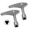 2PCS Inner Triangle Spanner Key, Stainless Steel Multi-Functional Utilities Key