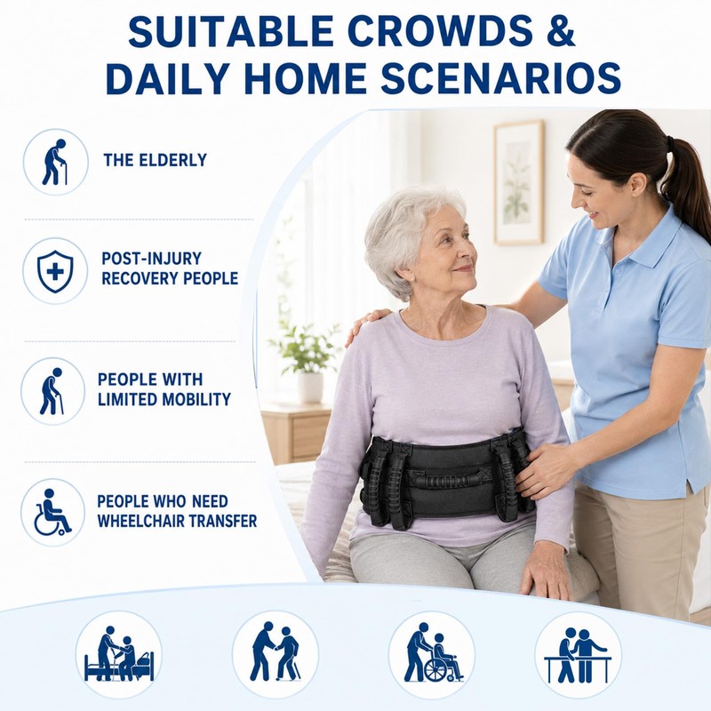 N1NZDYY Gait Belt for Seniors, Transfer Belt with Padded Handle