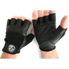 Nibra Gym Wear USA Guantes de gimnasio negros con cierre