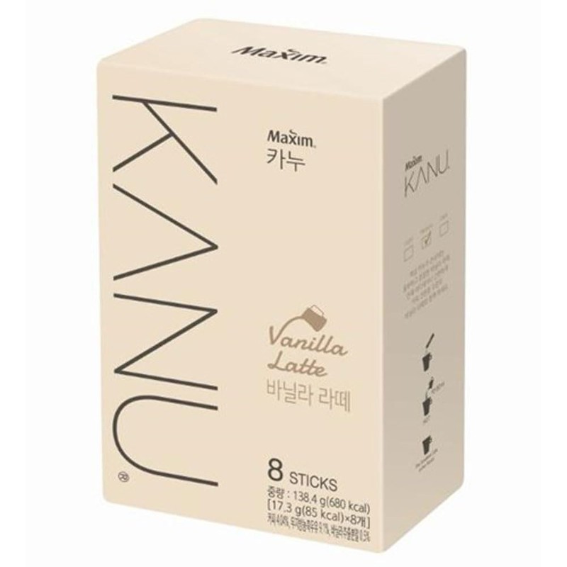 Maxim KANU Tiramisu, Vanilla, Mint Choco Latte - 8 Sticks