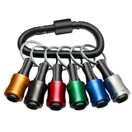 KOBAYAMA Bit Holder, Socket Holder, Keychain Type, Portable, Storage, Tip Tool, Screwdriver Bit Holder, Drill Adapter, Set of 6 Colors
