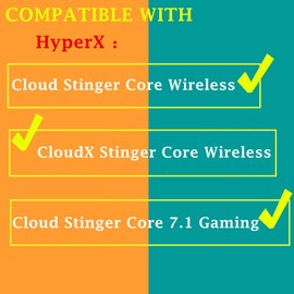 Cloud Stinger Ohrpolster TaiZiChangQin Upgrade Ohrpolster Ohrpolster Ersatz Kompatibel mit HyperX Cloud (CloudX) Stinger Core Wireless / 7.1 Gaming Kopfhörer Stoff Ohrpolster