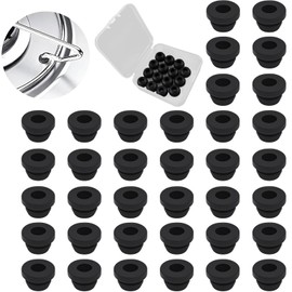 Pack of 36 Rubber Grommet Guides, Gas Stove Caravan Rubber Feet, Pot Carrier Rubber, Rust Rubber Feet, Rubber Grommets for Motorhome Cookers, Compatible with Dometic, Smev and Thetford 5 mm Poles