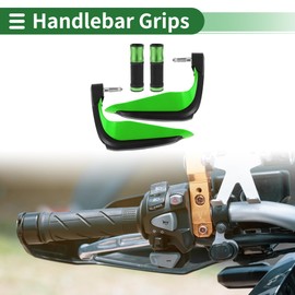 X AUTOHAUX 7/8" 22mm 15/16" 24mm Motorcycle Hand Grips Cover Kit Aluminum Alloy Rubber Handlebar Grips Diamond Pattern