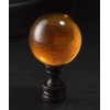 1 Pack Tawny Crystal Lamp Finial Cap - Handmade, Ball