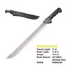 Kilimanjaro 21 Inch Stainless Steel Machete with Serrated Back and
